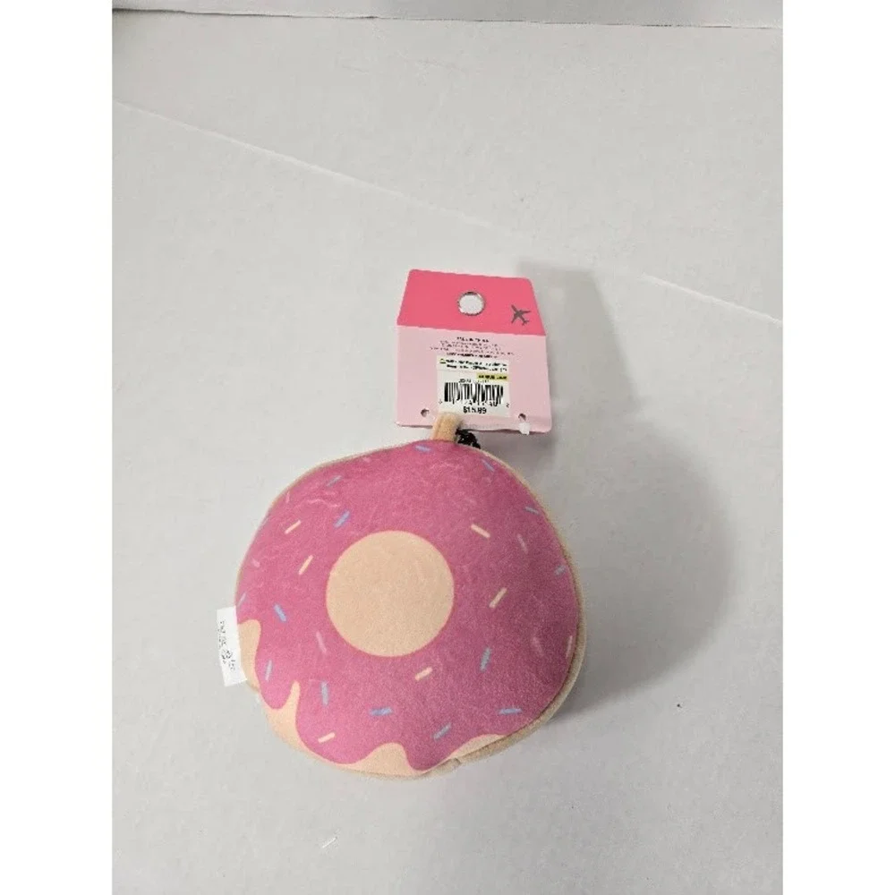 Travel 2-in-1 Pillow Eye Mask Kids Pink New Donut Plush Clip On Accessory